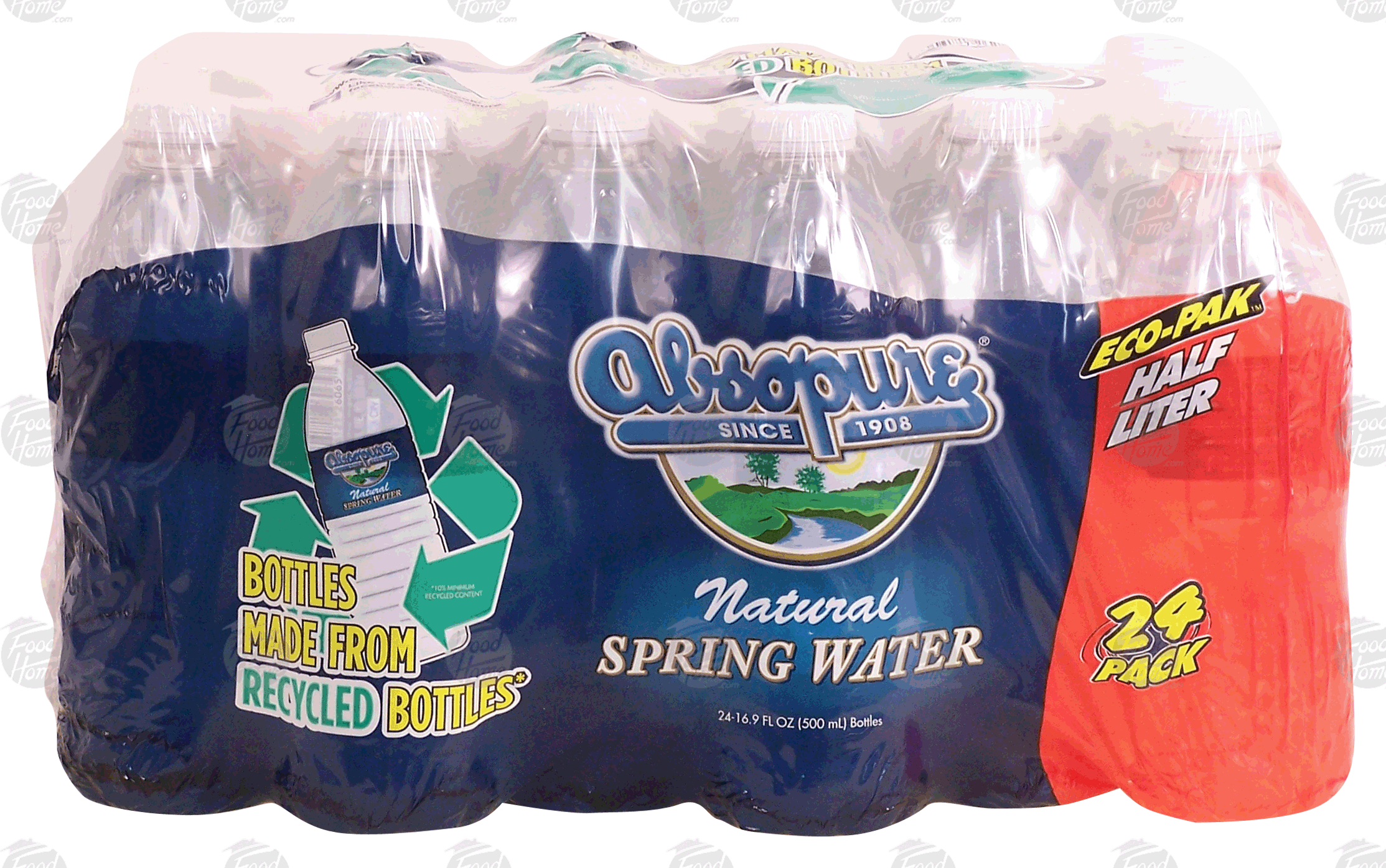 Absopure Natural spring water, 24 1/2-liter plastic bottles Full-Size Picture